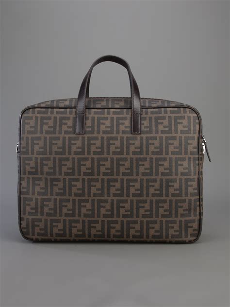 fendi zucca slim briefcase